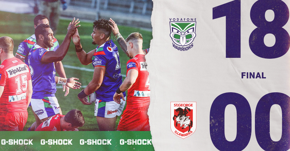 NZWarriors's tweet photo. In the face of adversity. Proud ✊

Fulltime with @GSHOCKNZ 

📸 @PhotosportNZ https://t.co/6NaSbnBhlK