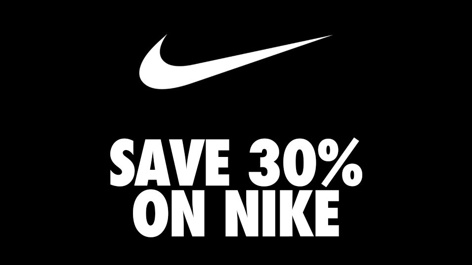 Manual Complejo ajuste Man Savings on Twitter: "Ad : The Nike 30% discount offer has now been  extended ☑️⌛️ Use promo code NIKE30 for an extra 30% off outlet products  here &gt;&gt; https://t.co/qs6WGWUvg6 * Code