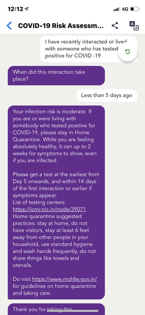 235_gaurav's tweet photo. There seems to a be a glitch in the #AarogyaSetu app. While doing self assessment one of the options is list of testing centre. If you click on the link no information is provided. #COVID19India #IndiaFightsCorona @PMOIndia @MoHFW_INDIA https://t.co/kyN1vDg4HK