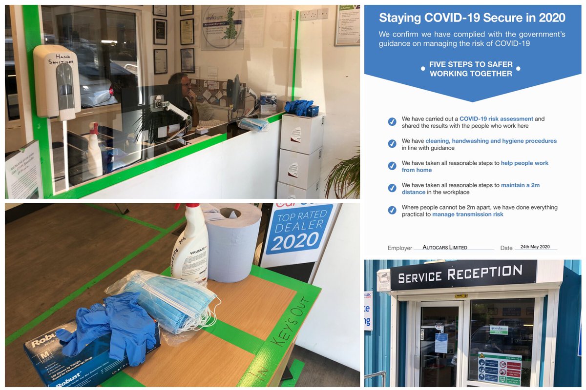 Ready for business.. This is how seriously we take everyone’s safety whether its sales, service or MOT, you can be totally confident and at ease when you come on our site. We are delighted to announce we have ‘Covid-19 Secure’ accredititation. #covidsecure #NHS #Safetyconscious