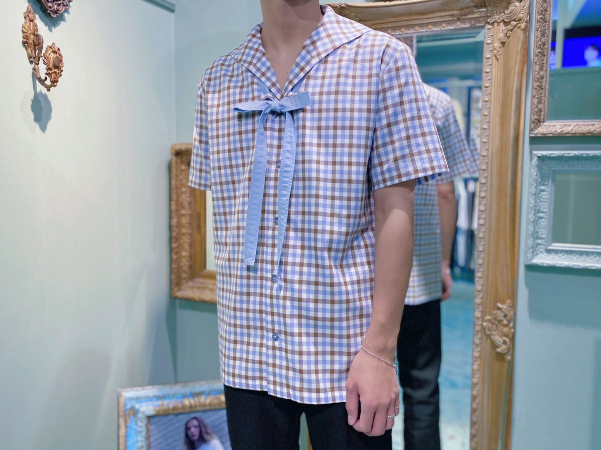 milkboy SAILOR RIBBON セーラー リボンシャツ チェック MILKBOY 2020 SUMMER COLLECTION SAILOR RIBBON SHIRTS ¥14,500+tax