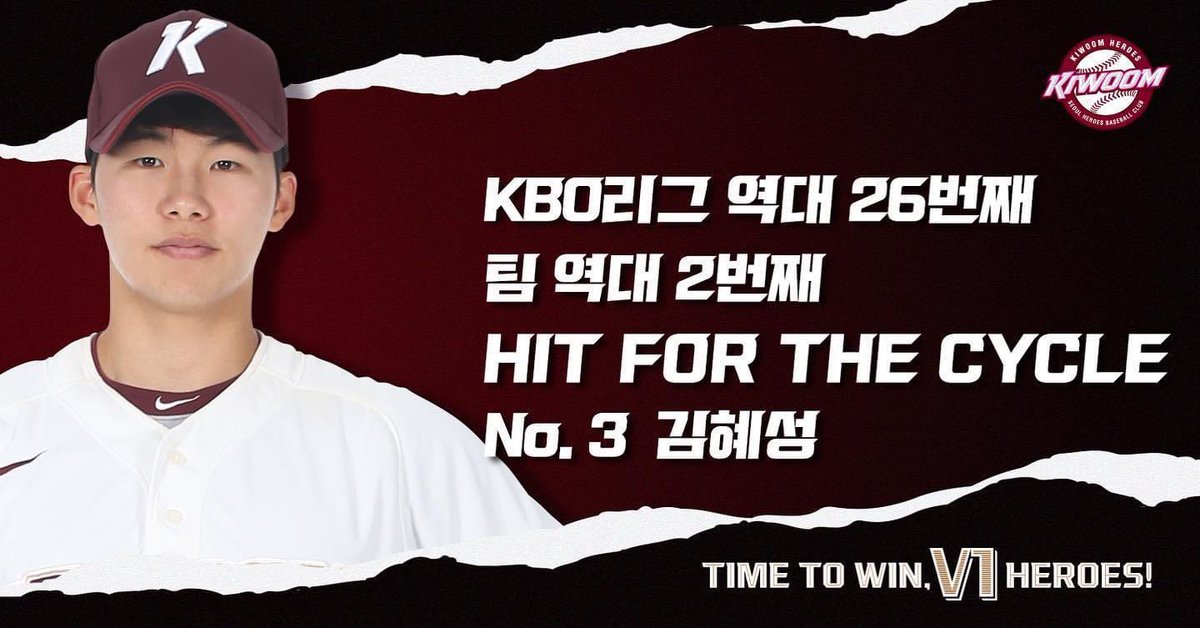 Daniel Kim 대니얼 김 on X: #KiwoomHeroes Hye-sung Kim goes 4 for