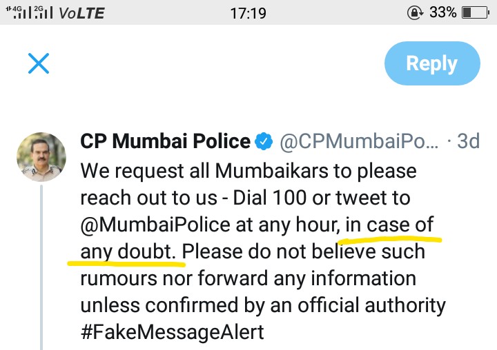shahnawazs83's tweet image. #FakeMessageAlert
@MumbaiPolice I have a doubt🙏, and need clarification on this please asap.