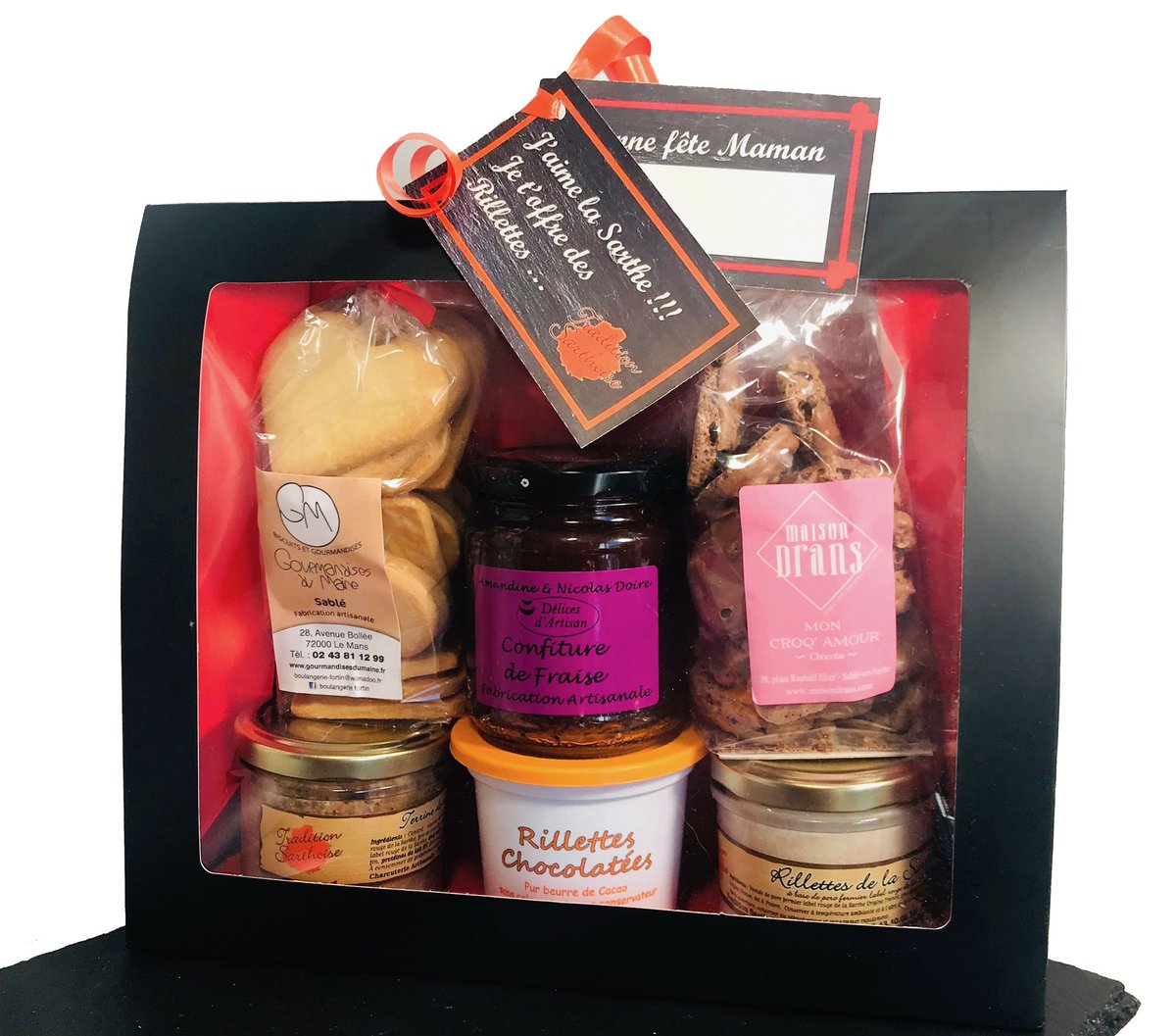 J'aime la Sarthe je t'offre des Rillettes !!!
Offre spéciale fête des mères 
Faites livrer votre panier garni de produits locaux artisanaux et sarthois avec une carte personnalisée traditionsarthoise.fr/corbeille-fete…