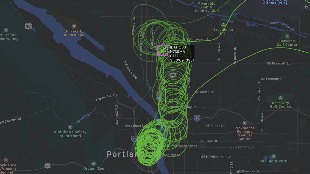 Here’s Portland PD’s surveillance plane,  #N739MR.IMSI catchers (“Stingrays”) mimic cellphone towers, and are used by law enforcement to force cellphones to connect to them, thus disclosing their unique IDs (International Mobile Subscriber Identity).