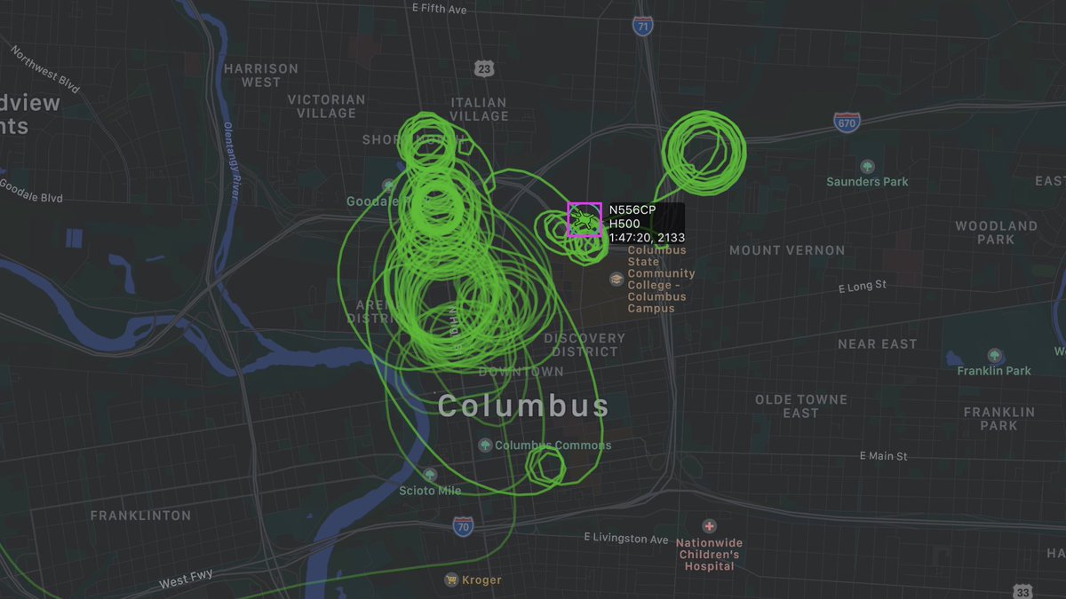 (Columbus, Ohio PD’s  #N556CP)Armed with these unique IDs, police can determine a cellphone user’s location. They can also use the data gathered by IMSI catchers later, to determine if a cellphone was located during a previous surveillance run.