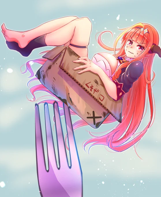 一時間経っても進まない箱ドラゴン☺☺
#みかじ絵 