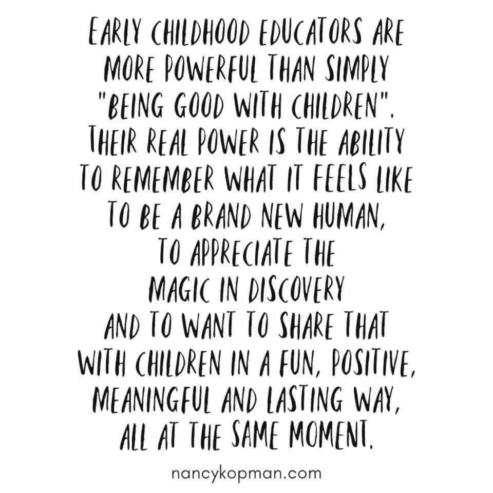 To all the early years educators out there. You’re amazing! #earlyyears #EYFS #EYMatters #playingislearning