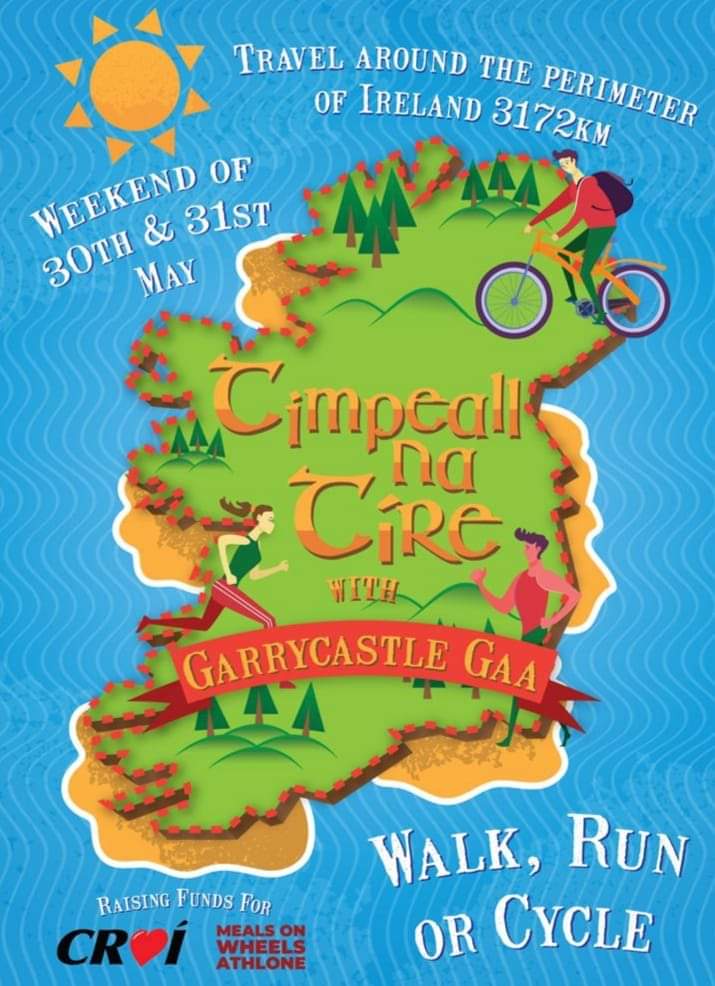 gaagarrycastle's tweet image. 🚴‍♂️🏃‍♀️Timpeall na Tíre - Day 1 🏃‍♀️🚴‍♂️
Want to get involved? 
There's 3 easy steps!
1. Walk, run or cycle! ☀️
2. Take a pic/selfie and send the amount of KM you did to 0860783345! 
3. Donate online &amp;amp; spread the word 🌟 
Just click on this link gf.me/u/x35bna

#community #club