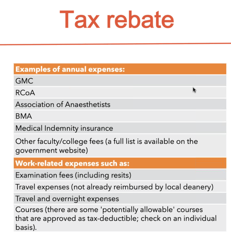  #COVID19webinar by  @AAGBI_GAT  @effectsite on Doctors PayFirst of all Tax rebate - reclaim YOUR money* Up to £2.5k/yr* Can be claimed for previous 5 years!Further info:  @Anaes_News May Pay Issue  https://anaesthetists.org/Home/News-opinion/News/May-issues-of-Anaesthesia-News-and-Anaesthesia-journal-now-available-digitally-for-membersand  @MedicsMoney