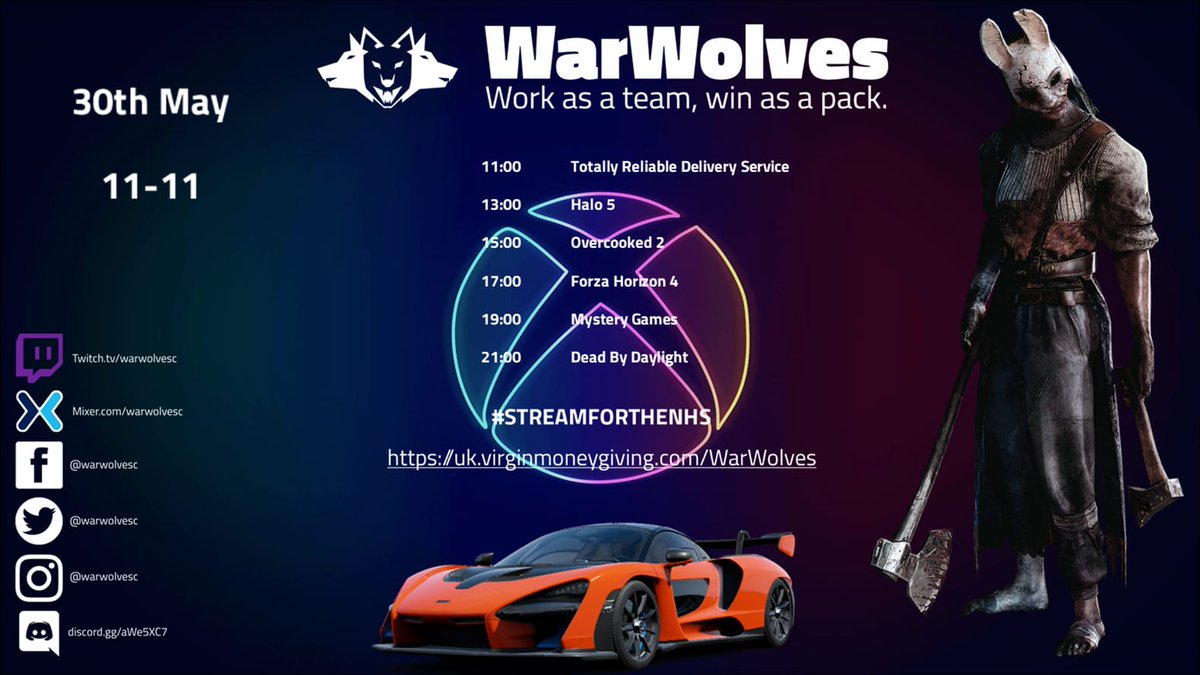 Del_Boy_Guru's tweet image. Don&apos;t forget my Pack and I are doing our 12 hour Charity Stream for the NHS starting at 11am today. The link is below:

uk.virginmoneygiving.com/WarWolves

Also come watch the shenigans over on:
mixer.com/WarWolves

All are welcome... 😉😁

#WarWolvesUnite 🐺
#StreamForTheNHS