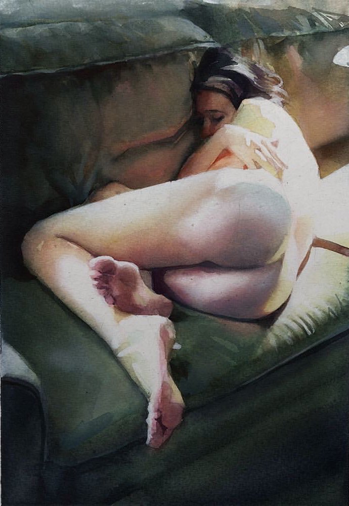 Y de mis acuarelistas favoritos está el brasileño de origen italiano, Marcos Beccari.

Tanto en Ali Cavanaugh, White o Beccari encontramos sensualidad, luminosidad y una gran maestría con la técnica de la acuarela (a mi entender, la más complicada).

Difícil escoger, ¿verdad?