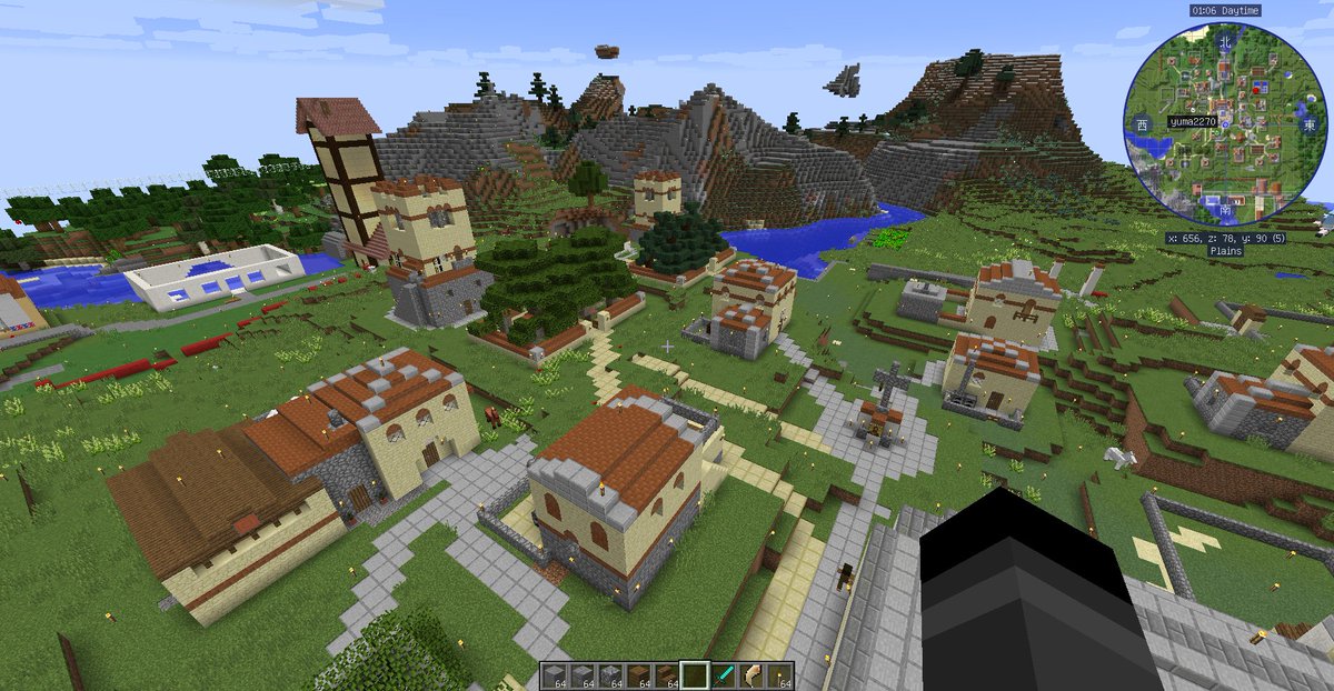 Kesso ここ数日間のマイクラにおいて村modのビザンツ村が完全成長した様子 村人が勝手に建物立てて拡張して呉れれるのはいいんだけど屋根の沸き潰しがされていないので屋根に何かしら沸いてブロック飛んでたりするのがよくない