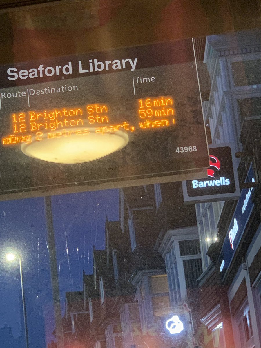 Luffers_'s tweet photo. @BrightonHoveBus Due “in 16 minutes” sorry.. https://t.co/X3Gka2fc9E