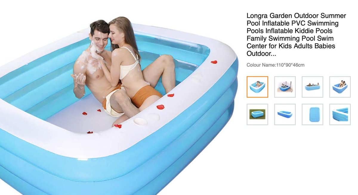 Looking on the internet for a kiddie pool for my two-year-old. Ebay suggests this one. I'm not convinced.