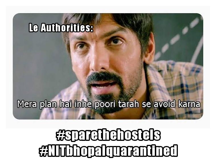 _devendra_y's tweet photo. #sparethehostels
#saveourcareer
#NITBhopalqurantined https://t.co/DvwtTuHFVG