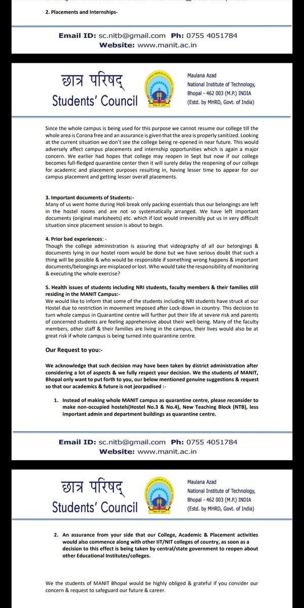 rishhabhjaiswal's tweet photo. #sparethehostels
#saveourcareer
#NITBhopalquarantined https://t.co/l9CxD6jHPj