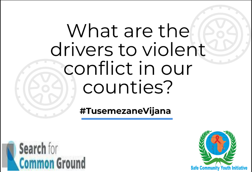 safecommunity4's tweet photo. It is evident that youth have been the center of violent conflicts in our society. #TusemezaneVijana @SFCG_Kenya @MUHURIkenya @EUinKenya @KYBI_ke @LamuYouth @StretchersYouth @PwaniYouth @AngazaKilifi https://t.co/brTEECpCCm