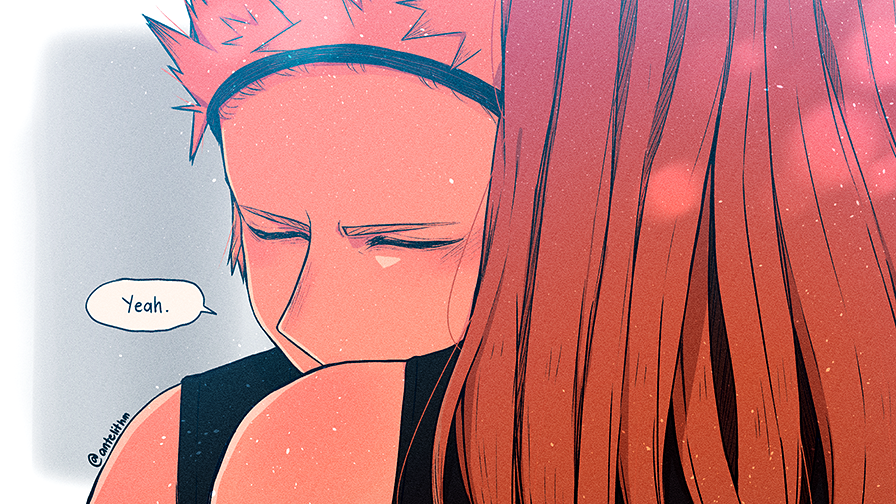 antelithm's tweet photo. I just read @jarynw02's beautiful fic, One Day at a Time, (https://t.co/0vKeTI1K6Q) and I fell in love with soft!Bakugou! Sketched this as soon as I read the scene, it was so sweet. I really needed that haha. Sorry for the mess!

#kacchako #勝茶 #캇챠 https://t.co/2lorC1Aq6N