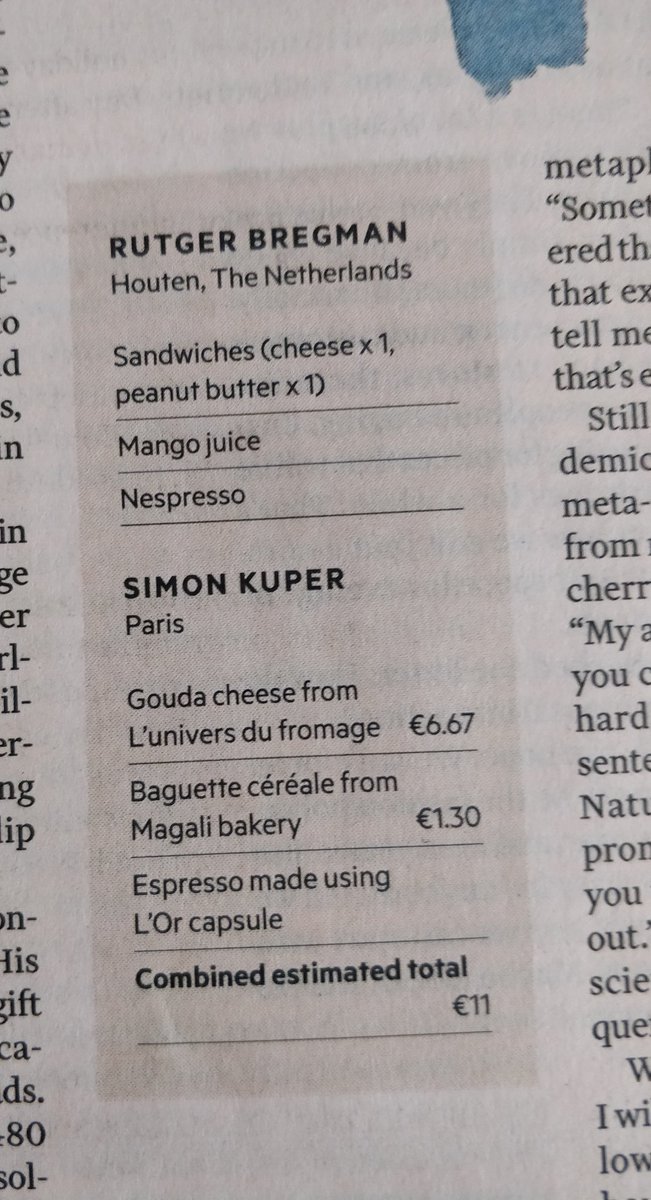 Today's FT lunch between  @KuperSimon and  @rcbregman gives an insight into Dutch culture.