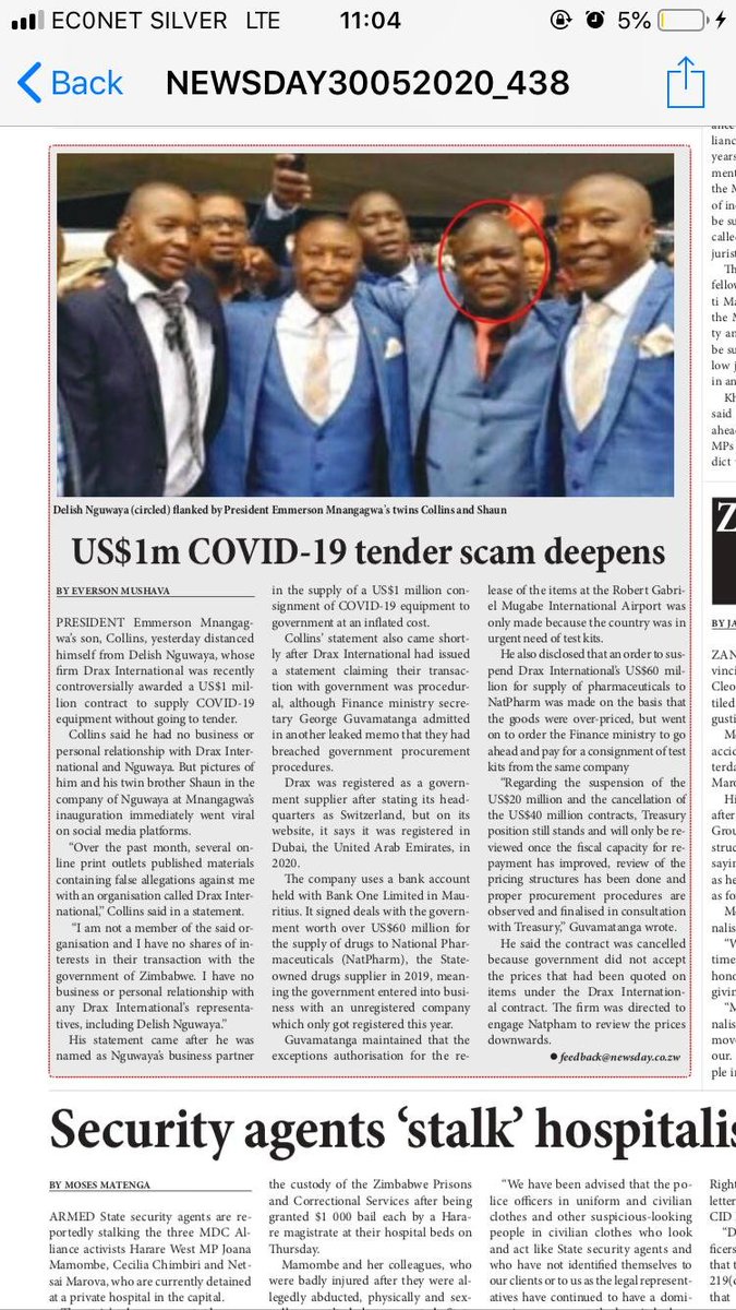 zim_moorique's tweet image. The Zim Media  failed to Weaken Pres ED, now it is attacking his children by creating fake news to cause public anger #ItWillNotWork @NewsDayZimbabwe @DailyNewsZim @daddyhope @ProfJNMoyo @ShingiMunyeza @Shashie08 @maDube_ @JonesMusara