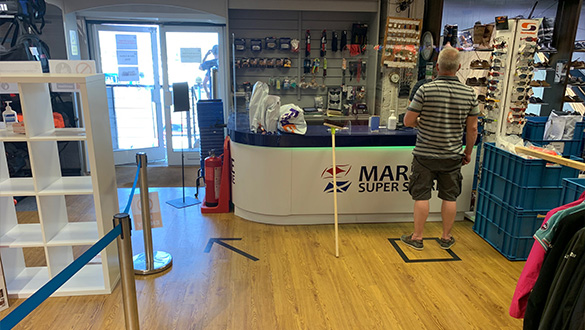 We are delighted to announce the Marine Superstore at Port Solent Marina will be open for in-store services from Monday, operating with social distancing measures in place, including hand sanitiser stations and single flow traffic throughout the store to maintain a 2m distance.