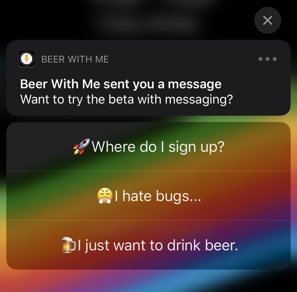 Do you want to help us test messaging? Join the beta on Google Play if you are on Android or follow the following link if you have an iPhone  testflight.apple.com/join/MijGJ5bl ❤️🍻 #beerwithme