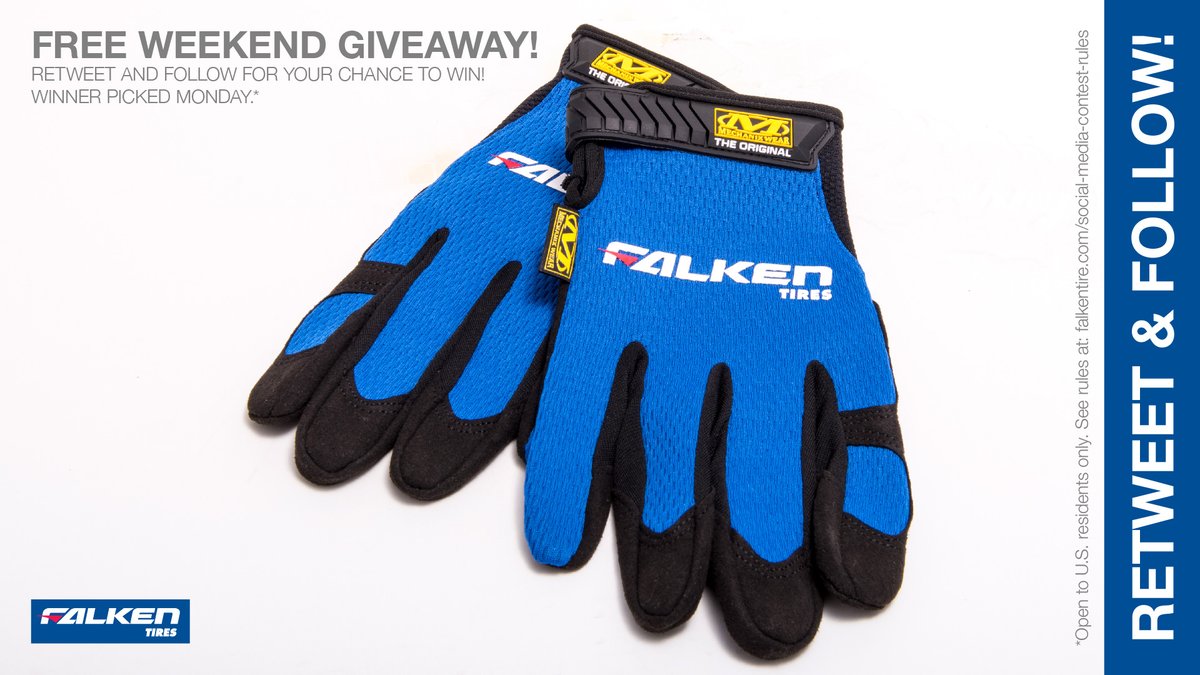 #Free Falken <a href="/Mechanix_Wear/">Mechanix Wear</a> gloves weekend #giveaway #contest. RT &amp; follow #FalkenTire to enter to #Win this #prize or other #swag! Rules: bit.ly/2grA0A4