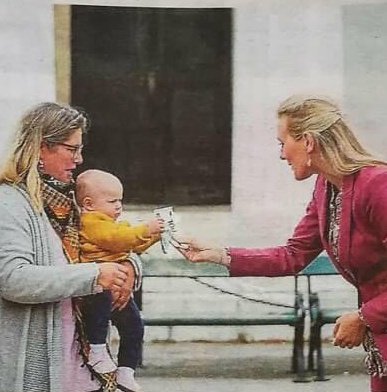 övp beim spenden sammeln