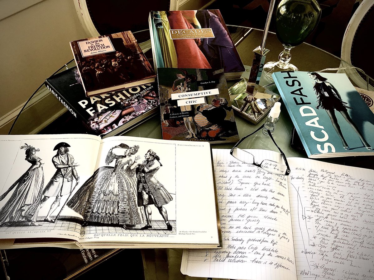SpinelliFashion's tweet photo. Best job ever! Researching for French Fashion History virtual talk. https://t.co/wTIH1zPOhH