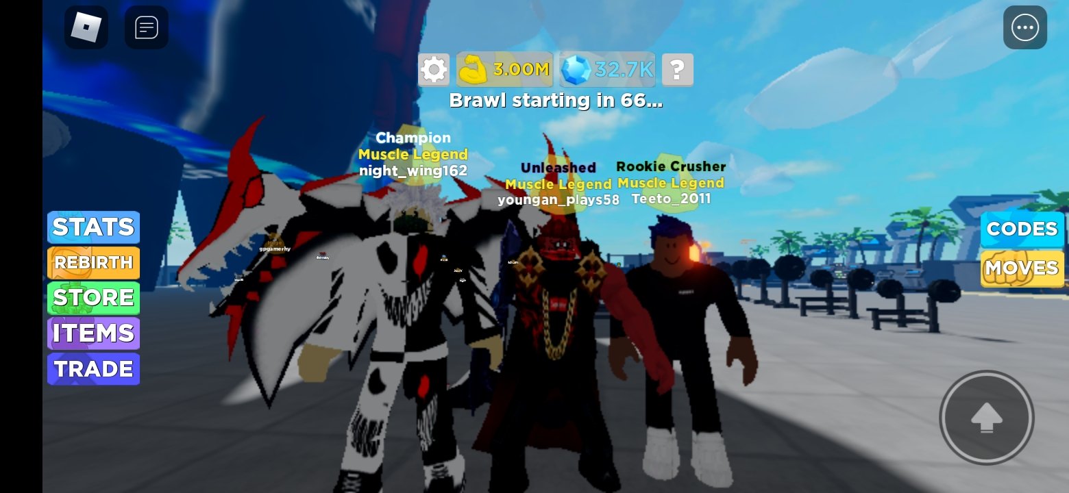 Youngan Plays On Twitter The Strong Gang In Muscle Legends Roblox - roblox muscle legends codes 2021