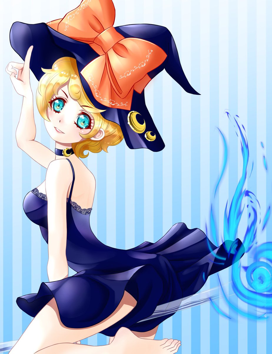 夏魔女 ー ー ウェーイ 水着感出したかったんだけどムズい 髪型なのか ほげ犬 低浮上 のイラスト