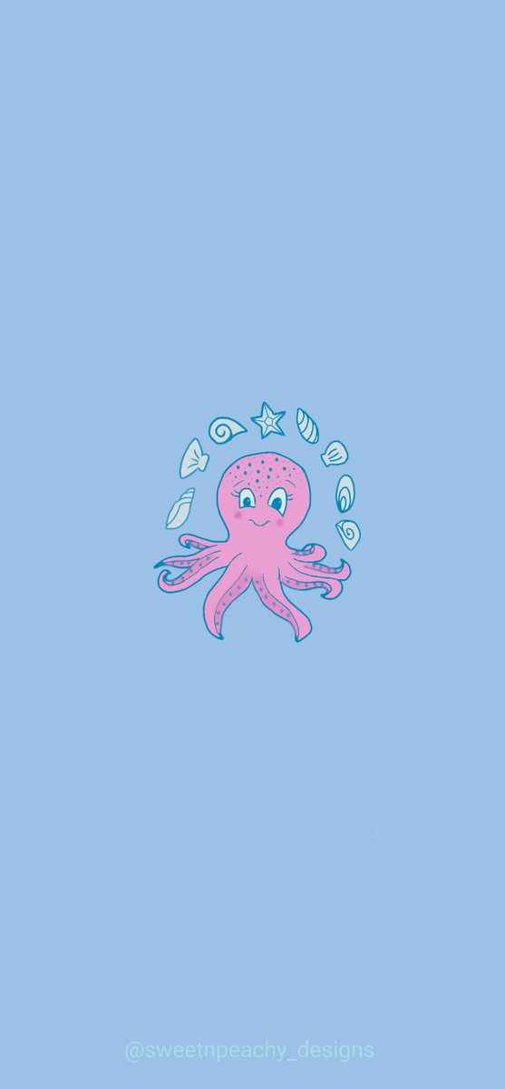 Geometric Octopus iPhone Wallpaper