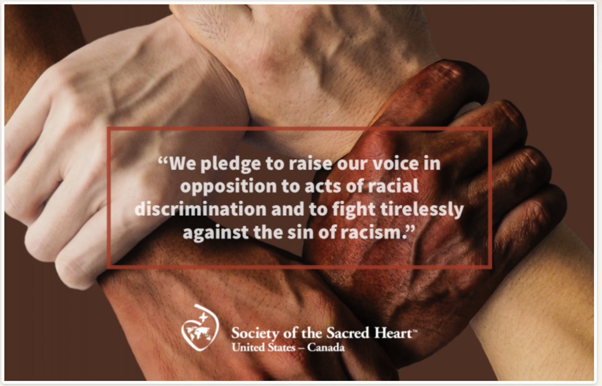 Olson216's tweet photo. Standing with the Society of the Sacred Heart's statement on racism https://t.co/zQunhA3Y01 https://t.co/PO0sYXr12S