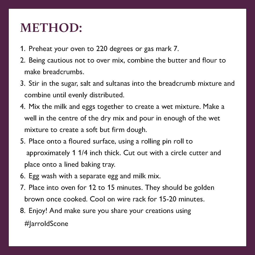 JarroldNorwich's tweet image. Because we think it's impossible to pick between the two, we are pleased to now  share our fruit scone recipe with you. Discover the recipe by clicking through the images, and be sure to share a photo of your bake at home creations using #JarroldScone 😍
#StayHome #Jarrold250