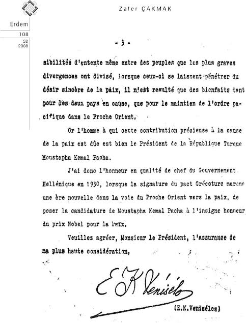 M. Kemal, Türk olduğu için dünya güzeli seçilen Keriman Halis vakasından bir buçuk yıl sonra Ocak 1934'te, devrimlerden övgüyle bahseden Yunan Başbakan Venizelos'un teklifiyle Nobel'e aday gösterilir. Kasım'da Ayasofya müze ilan edilir ve Aralık'ta değerlendirme süreci biter.