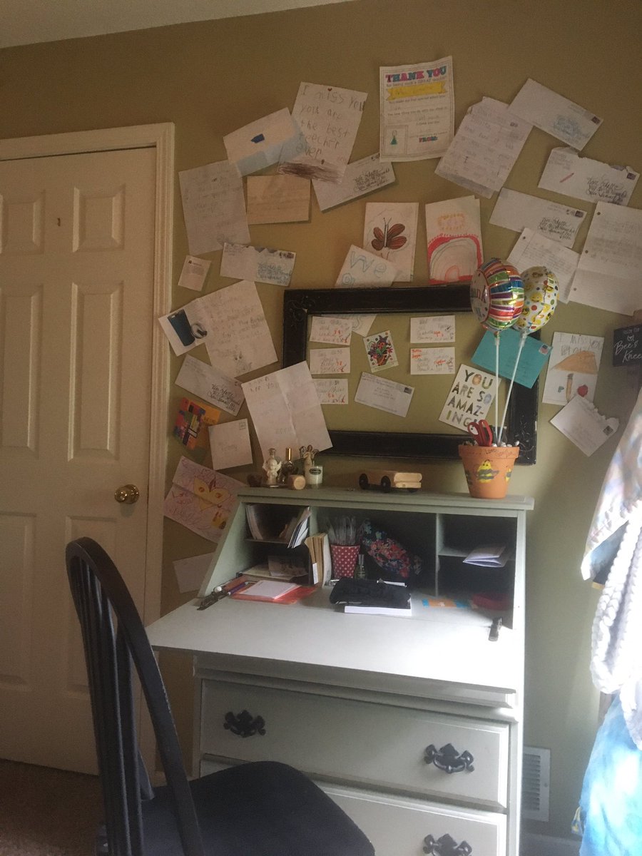 ErholtzKim's tweet photo. Finally taking down my “teaching from home”office. #missmyfirsties #penpals #LSR7 #pleroots https://t.co/QBwsFKD3rl