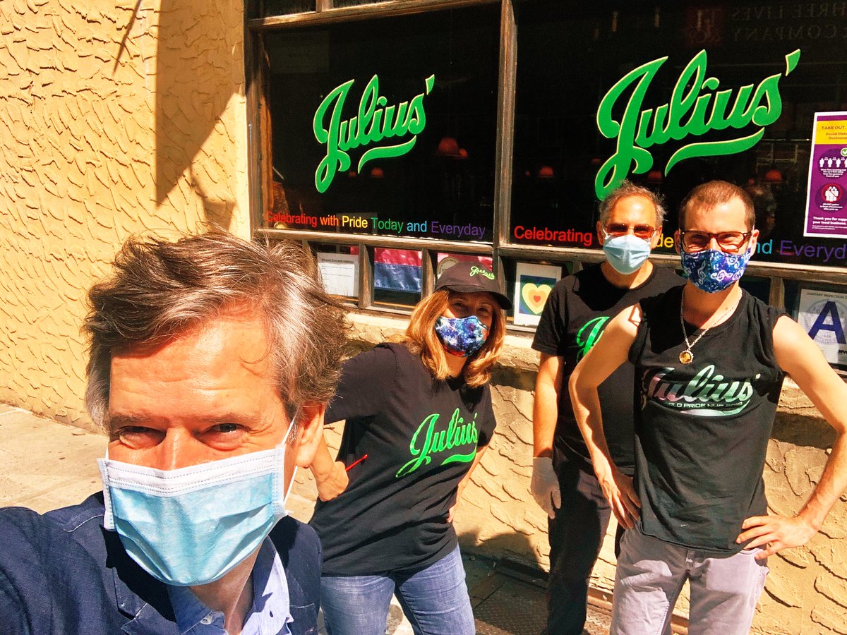 REOPENING TODAY: Julius’ — one of NYC’s most treasured LGBTQ landmarks. 

In time for #PRIDE2020. 

It’s good to see old friends.