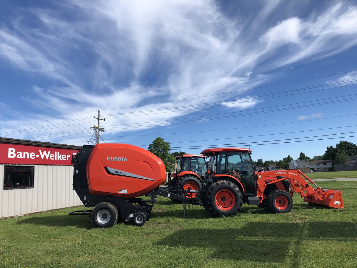 BaneWelkerEquip's tweet photo. What a beautiful day itโs turning out to be! Contact your local Bane-Welker #Kubota location today to take advantage of special offers on #balers, #discmowers and other #haytools. Find yours today at https://t.co/9MsVye8lA4 #Farming #Agriculture #Hay20 https://t.co/jZImI5EhnY