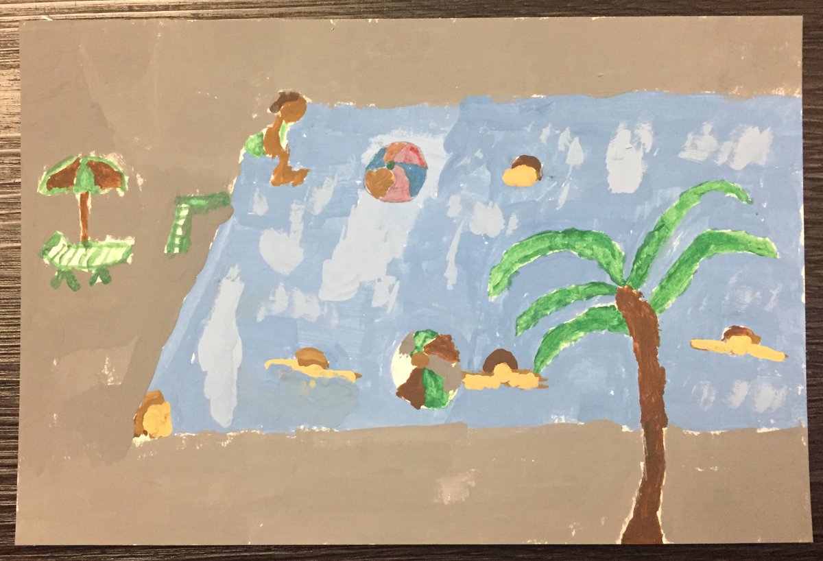 Pool Party! Hearst Castle's fabulous pool helped inspire this  week's 4th grade art lesson. Thanks for sending in your summer-y painting <a href="/CDM_Dragons/">Carmel Del Mar</a> #DMUD #DMSEF