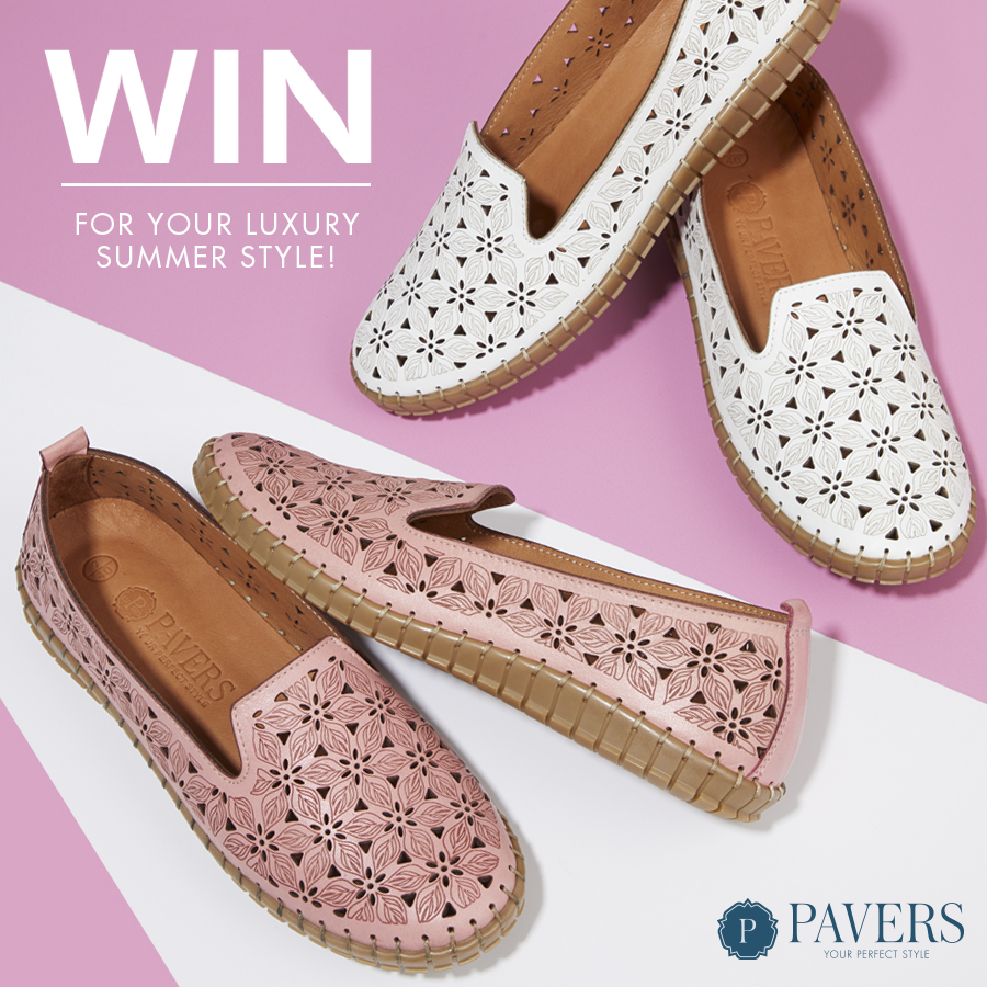 pavers pink shoes