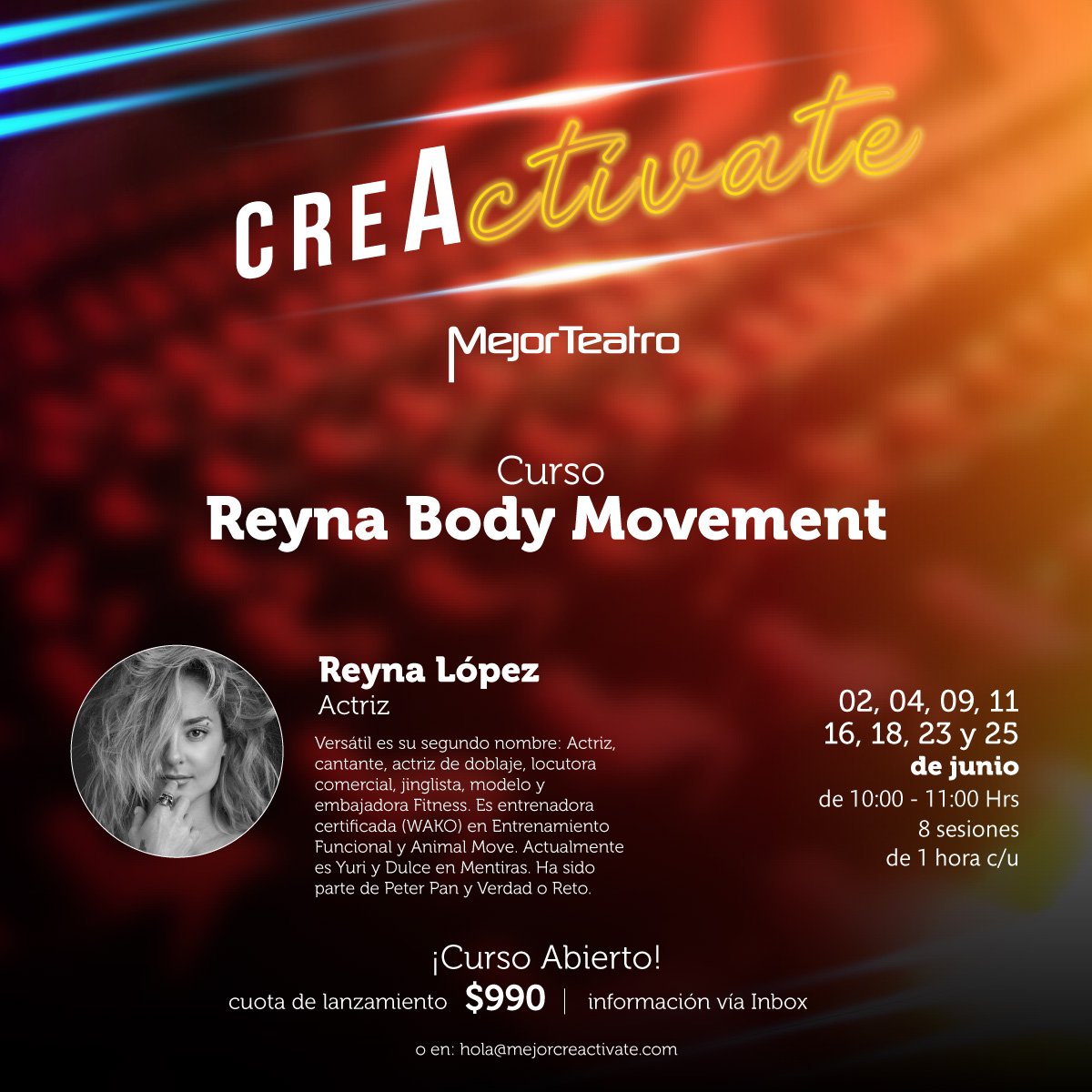 ¿Sabías qué <a href="/MusicReyna/">Reyna Lopez</a> es entrenadora certificada en Entrenamiento Funcional y Animal Move? ¡Únete a su movimiento! bit.ly/ReynaCrea3