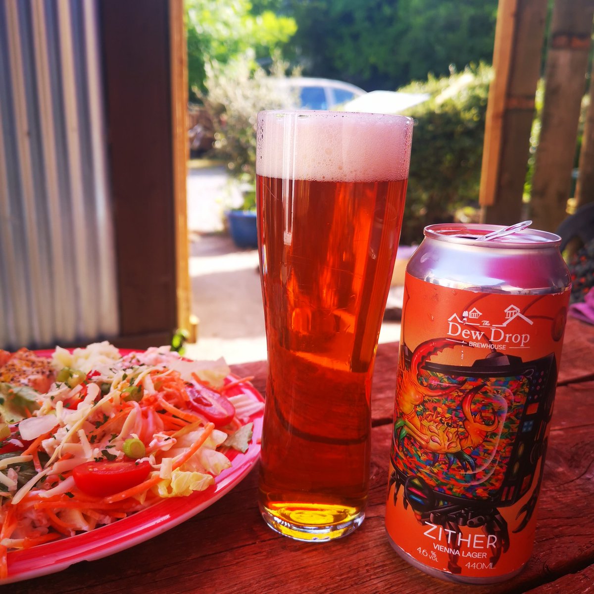 After 7 days and 7 brews with just 1 staff!....its time to drink some beer. Beer goes great with food, any food, even great without food! #keepitlocal  better for the environment &amp; community. First of many beers  is the most favourite beer @Hartes_Kildare vienna by <a href="/BrewingDew/">Dew Drop Brewhouse</a>