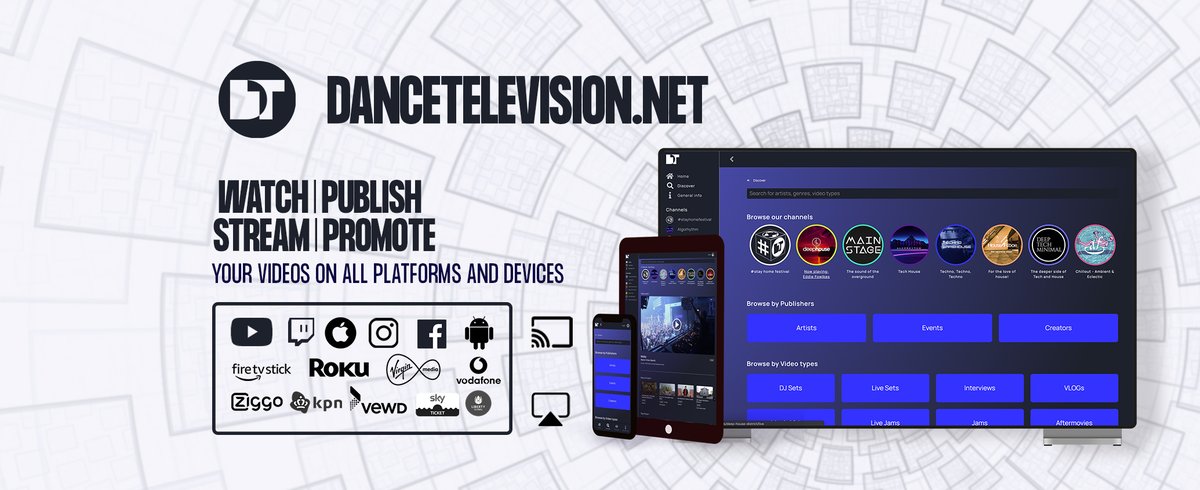 dancetelevision.net 

#electronicmusic #dj #djs #watch #stream #publish #promote