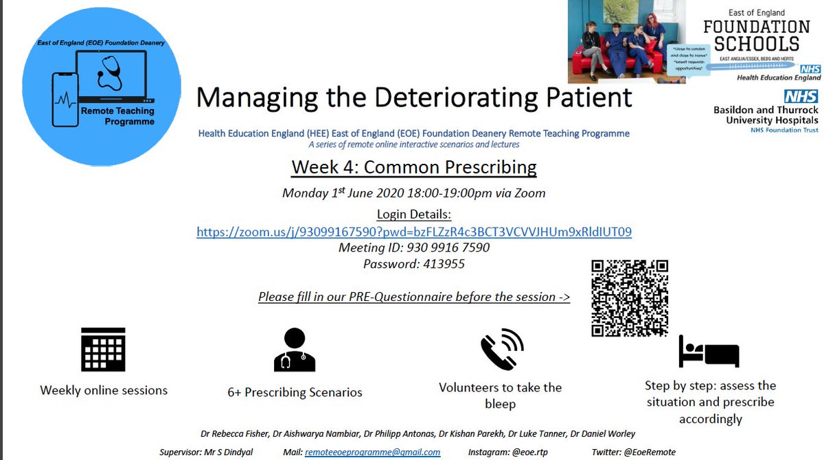 Practical Prescribing!

Monday 1st June 18:00.

Join us for week 4 which will cover lots of asked for common prescribing topics, as well as tips and tricks for prescribing as an FY1.  

Please fill in our pre-session questionnaire: forms.gle/rDpEj9SVi86CBE…

See you there!