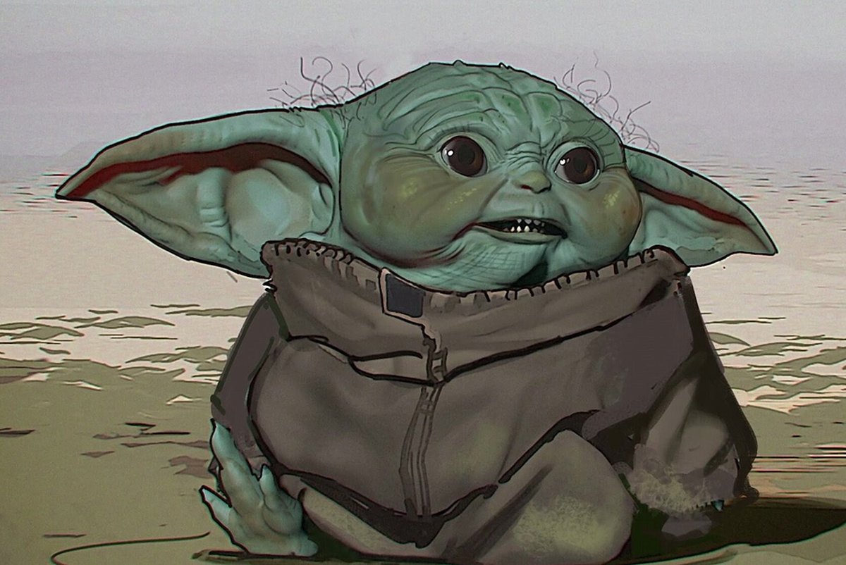 getFANDOM's tweet photo. Early Baby Yoda designs had a different vibe 🤢

(via 'Disney Gallery: The Mandalorian' | Ep. 5) https://t.co/3atMGBcSLV
