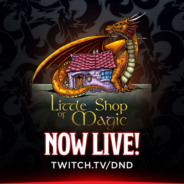 Wizards_DnD's tweet photo. Need a little magic today? โจ#SupportLGS by tuning into Little Shop of Magic's latest #dnd livestream, starting in just a few minutes! https://t.co/pYoBMzyKI8 https://t.co/T4wLBcSVlF