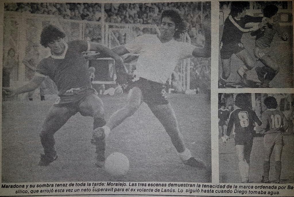 Edu_sport's tweet photo. Un clásico
Implacable marca de #Moralejo a #Maradona
#Quilmes 3 #Argentinos 0
Abril 1979
📸 La hoja del lunes https://t.co/t7wFghmVyt