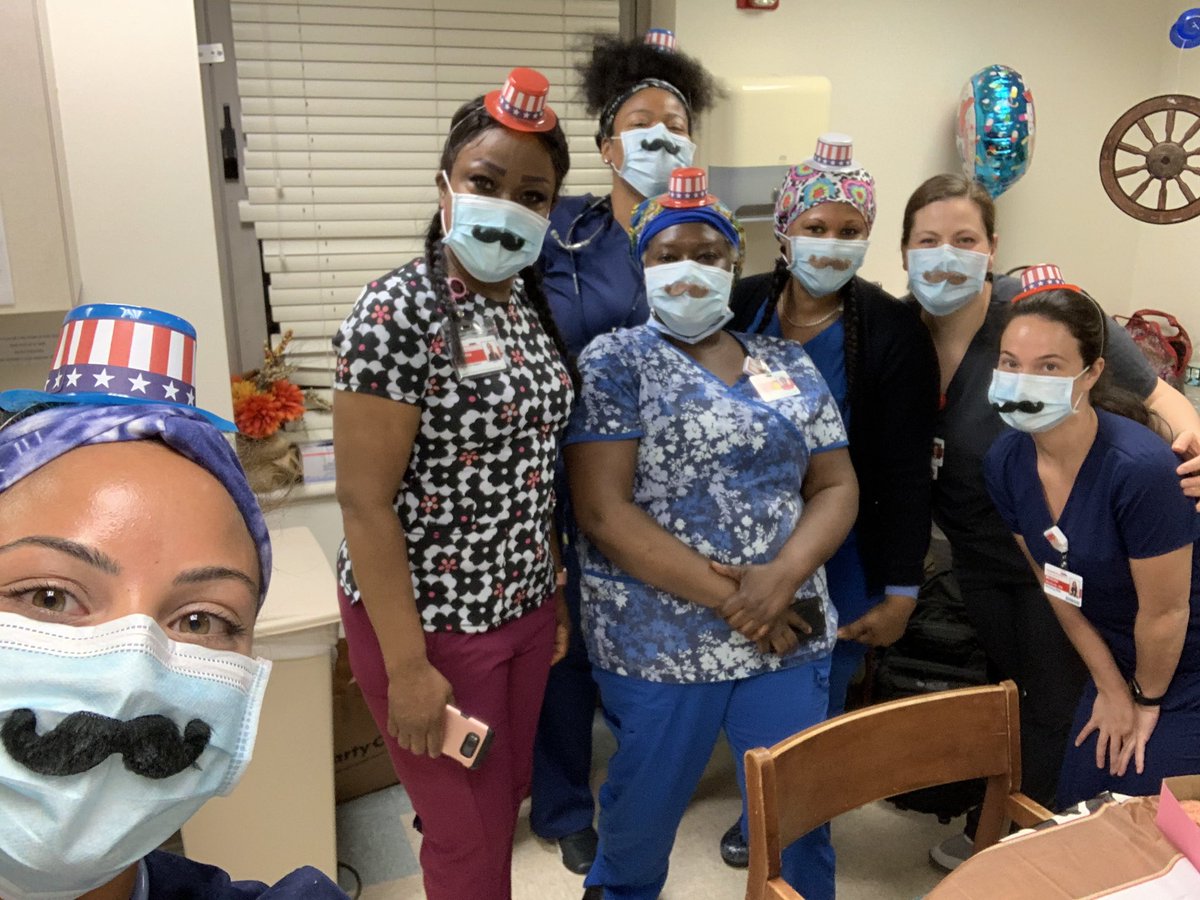 5Infill's tweet photo. Night shift celebrating the last rodeo of our cowboy RN Sawyer! He will be missed!! 🤠🐴 #Yeehaw #MedSurgRocks @AishaD_Miller https://t.co/M3EVzUNDP9