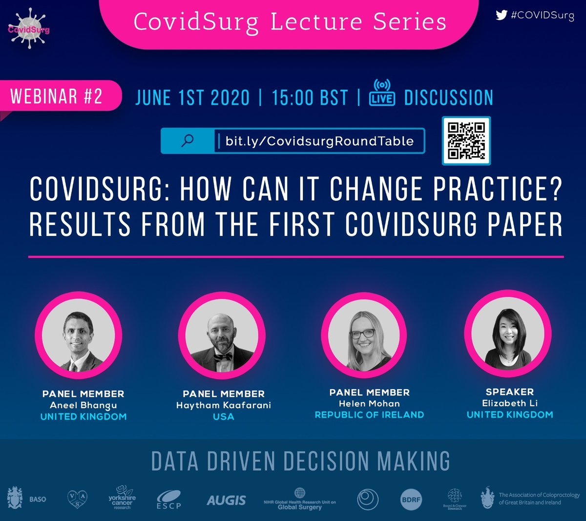 Our webinar on Monday will focus on 👉YOUR👈 questions about the paper and how this findings can be translated into practice. ⬇️Post your questions on this thread and we will run our webinar to answer them.

✍️Register for webinar here: bit.ly/CovidsurgRound….